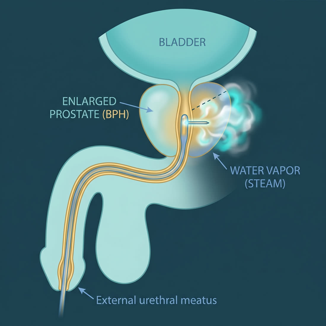 Rezum konvektif su buharı termal terapi mekanizması